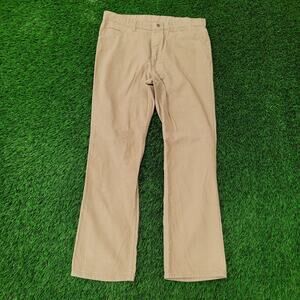 Vintage 80s Roebucks Pants 36x32 Corduroy Flared Beige